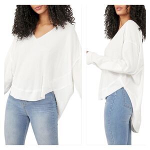 Free People Owen Thermal Knit Top In White